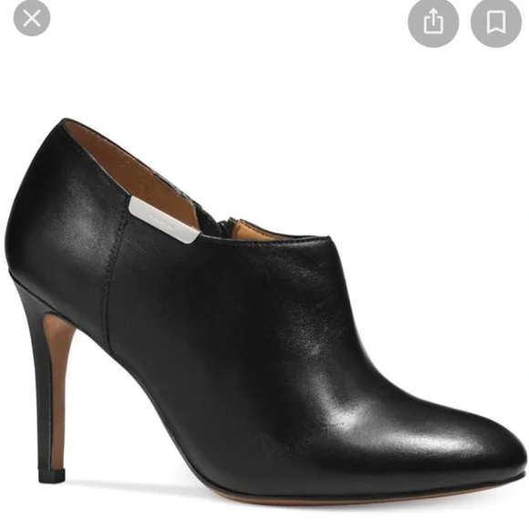 Coach Black Leather Seneca Booties Boots 8 - Picture 2 of 11